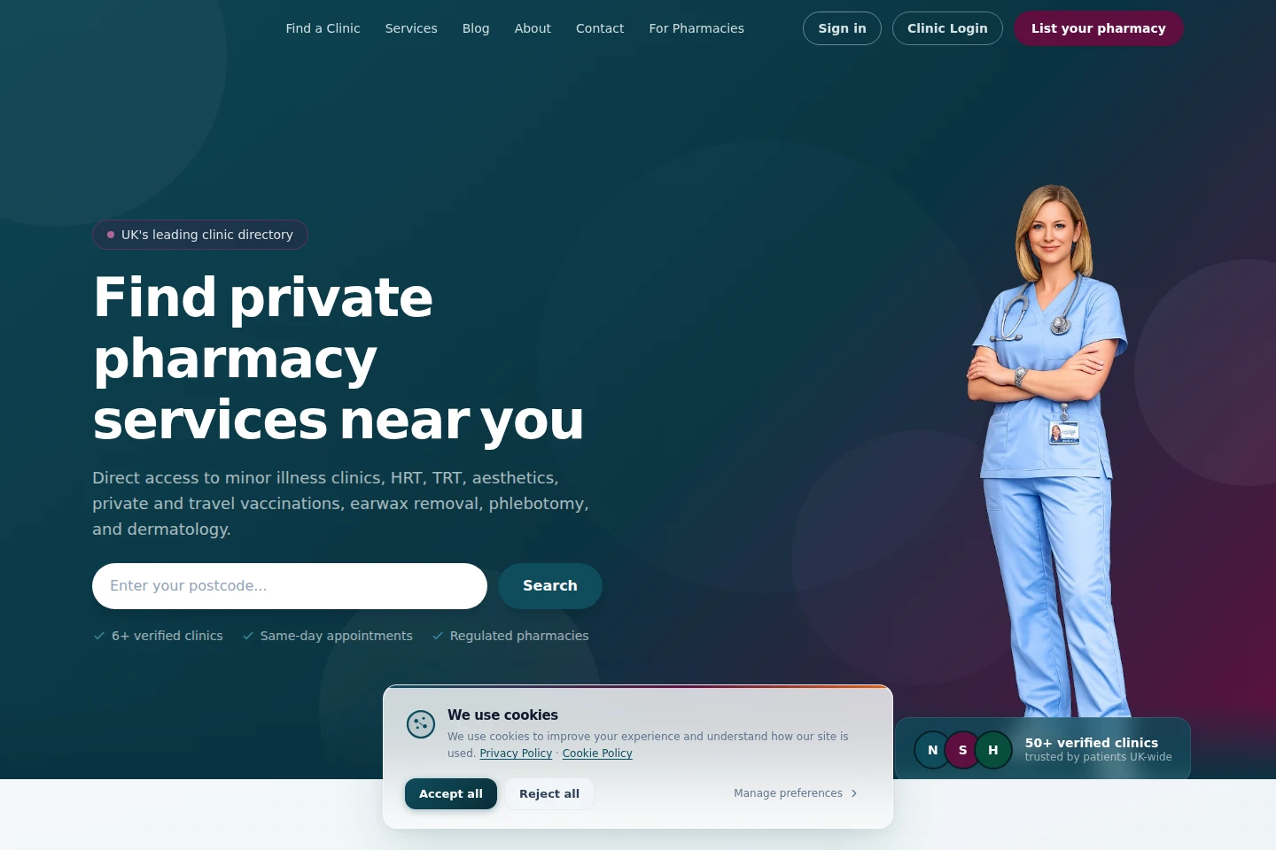 Clinic Hub public healthcare directory
